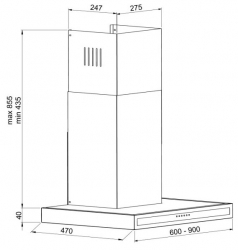 Каминная вытяжка Kuppersberg DDL 660 X