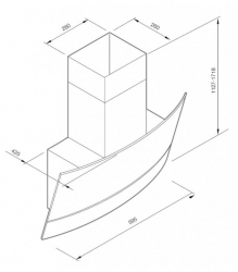 Каминная вытяжка GRAUDE DH 90.2 G