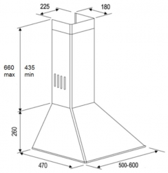 Каминная вытяжка Kuppersberg Onda 50 B 4PB
