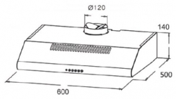 Подвесная вытяжка Midea MH 60T 349 W