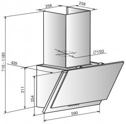 Каминная вытяжка ELIKOR Жемчуг 60 белый
